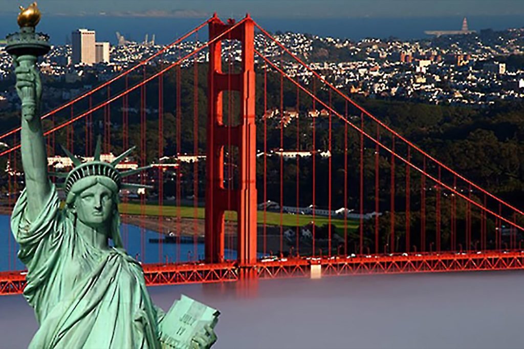 San Francisco and New York